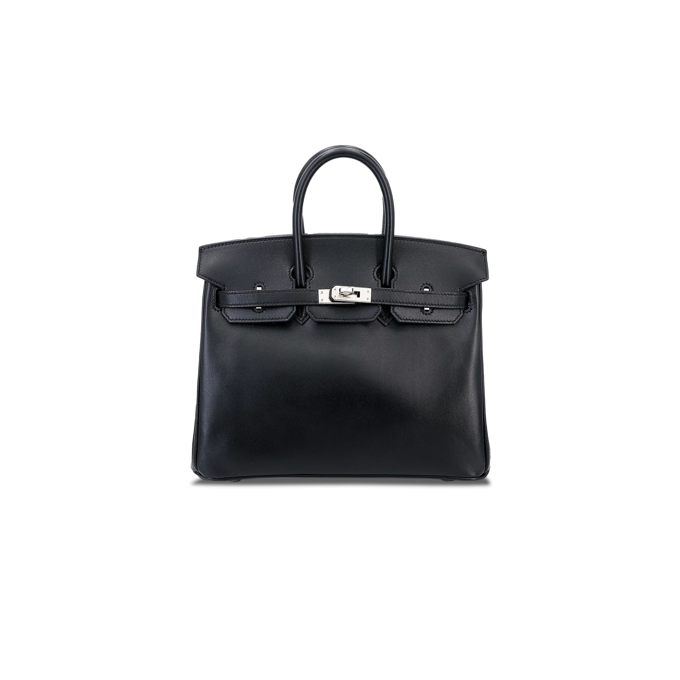 HERMES MASTER BIRKIN 25 BLACK NOIR TADELAKT LEATHER SILVER BUCKLE 1530255866 (25*20*13cm)